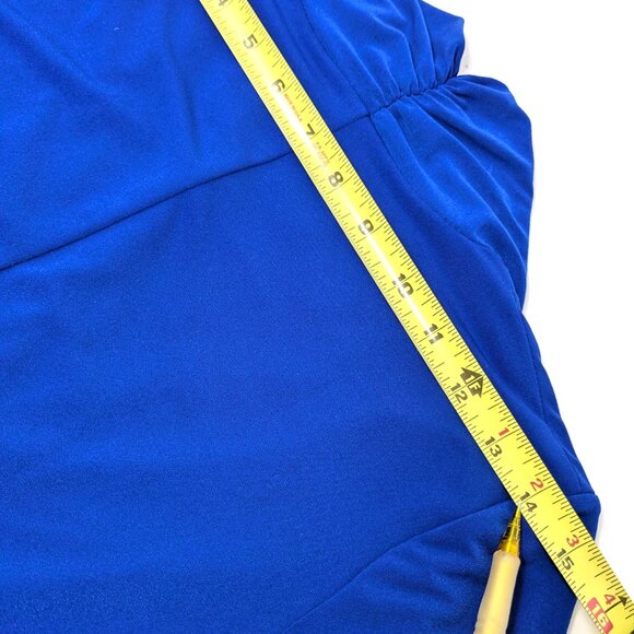 The Fold London Belleville WomensTop Small Royal Blue Knit Long Sleeve Blouse - Picture 13 of 16